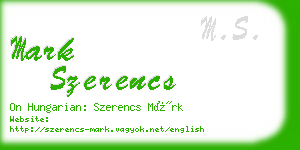 mark szerencs business card